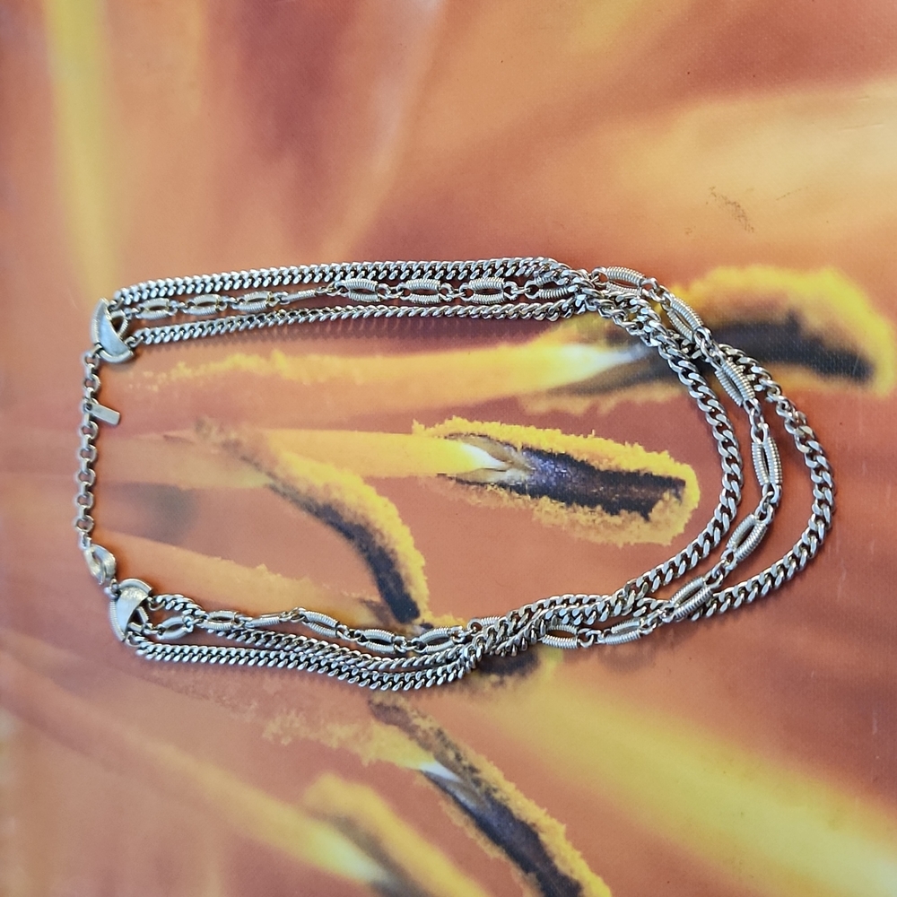 Silvertone Monet' Necklace
